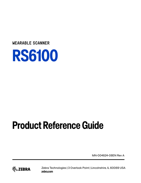 RS6100 プロダクトリファレンスガイド（英語）