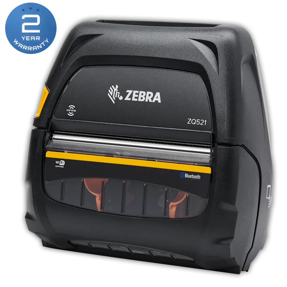 ZQ521 RFID 高耐久4インチ型モバイルプリンタ